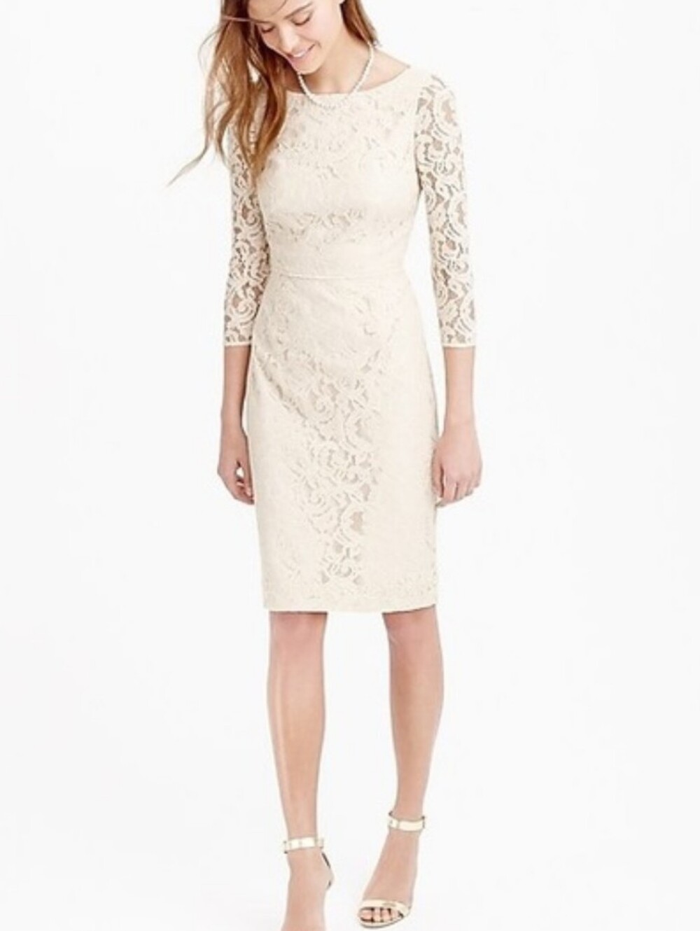J CREW | Ivory Lace Dress